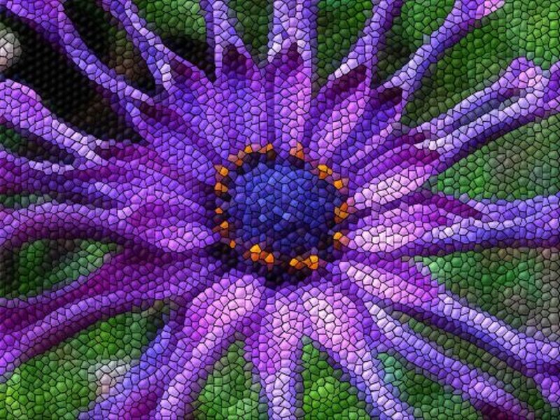 Purple Flower Mosaic
