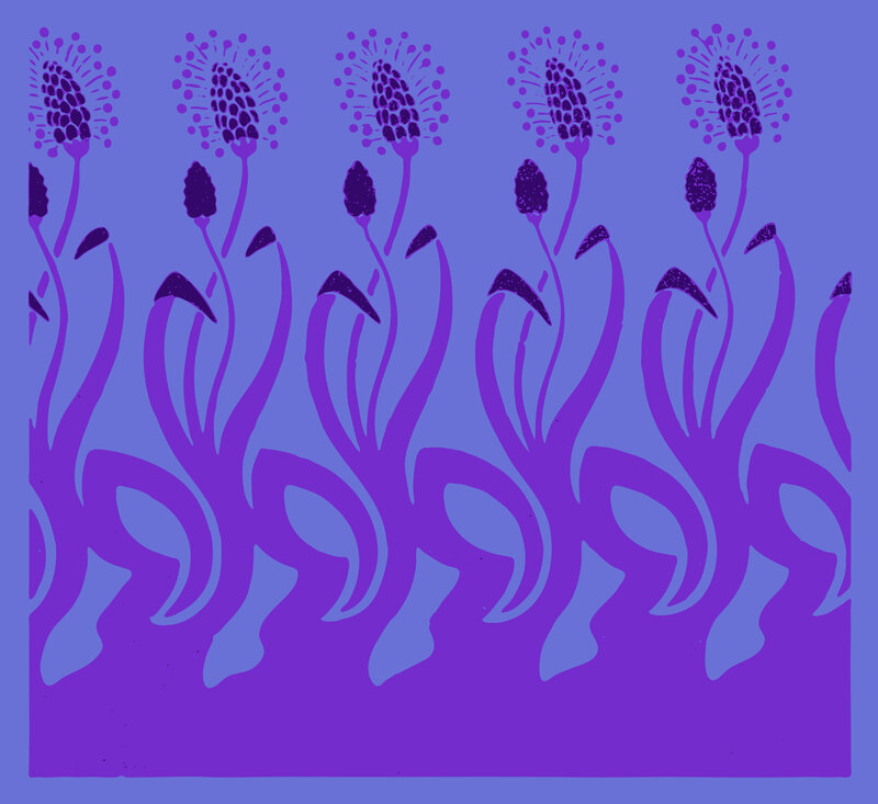 Purple Flower Pattern — Calm