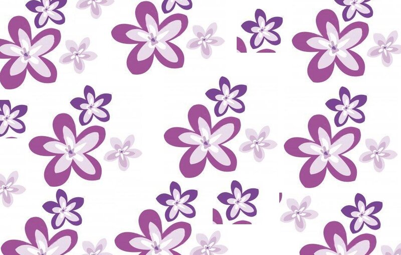 Purple Flower Pattern — Calm, Vector Art