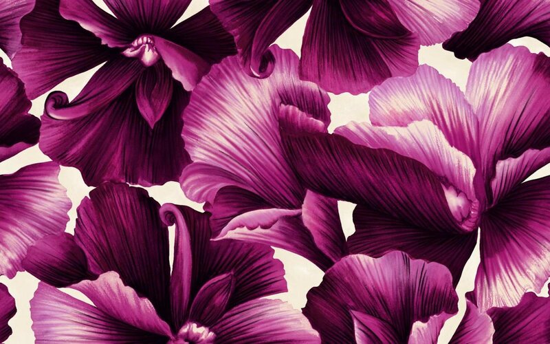 Purple Flower Pattern — Vibrant, Illustration