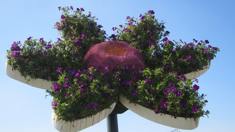 Purple Flower Sculpture