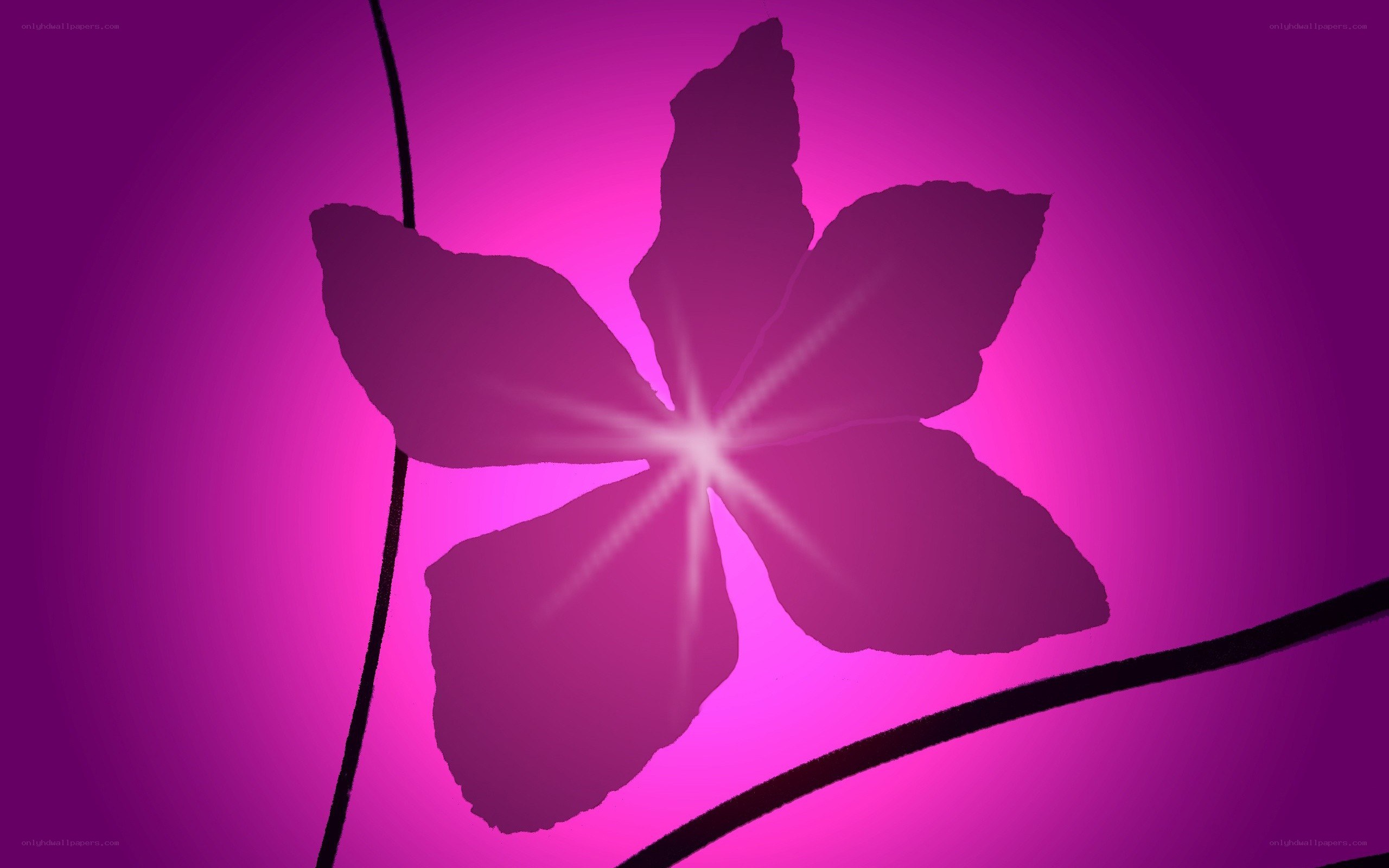 purple flower silhouette