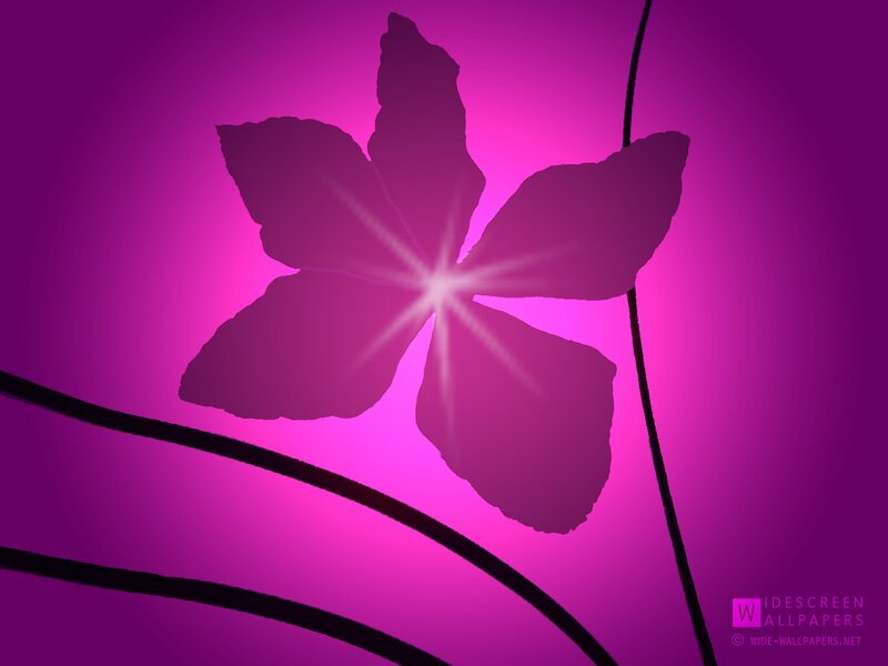 purple flower silhouette