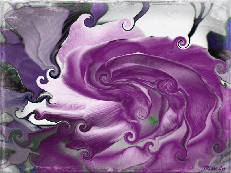 Purple Flower Swirl