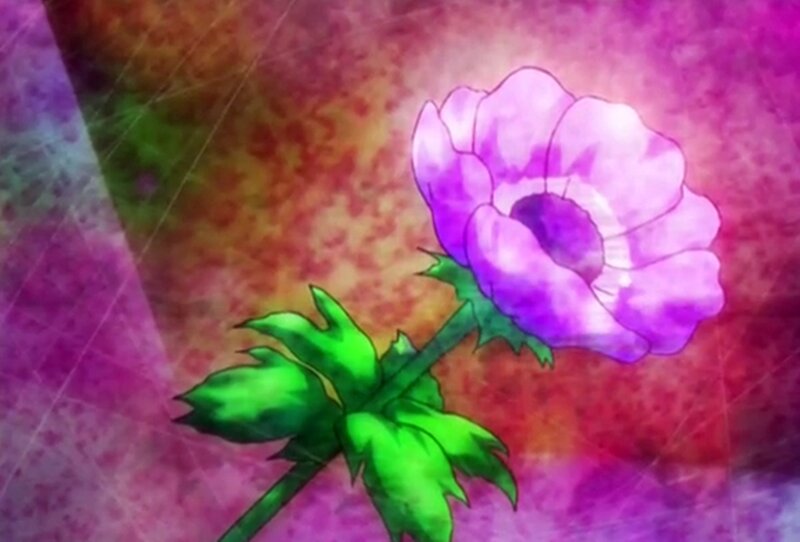 Purple Flower with Green Stem — Dramatic