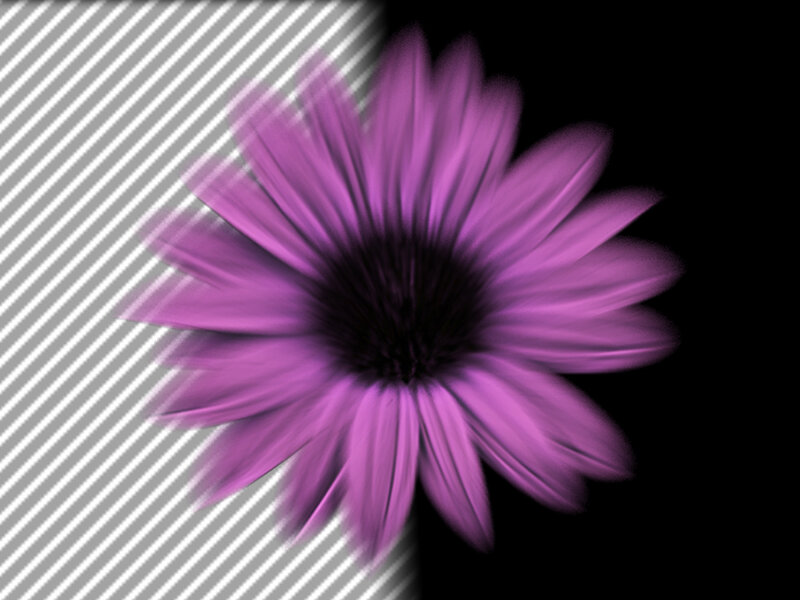 Purple Flower with Motion Blur — Dramatic