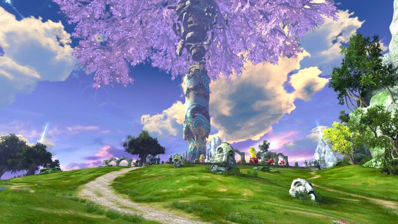 Purple-flowered Tree — Green, Serene, Afternoon