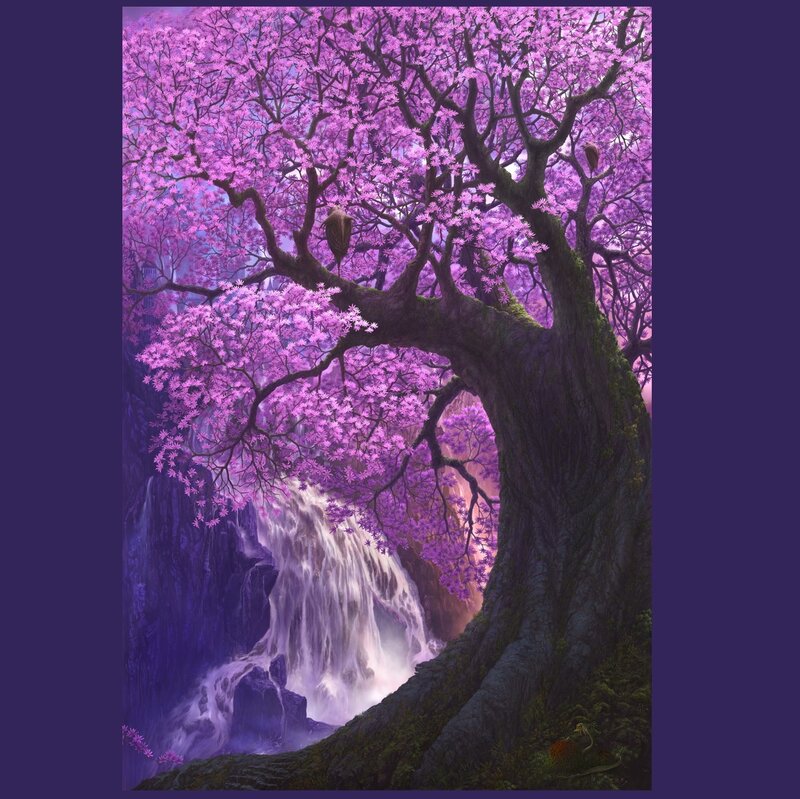 Purple-flowered Tree — Purple, Serene