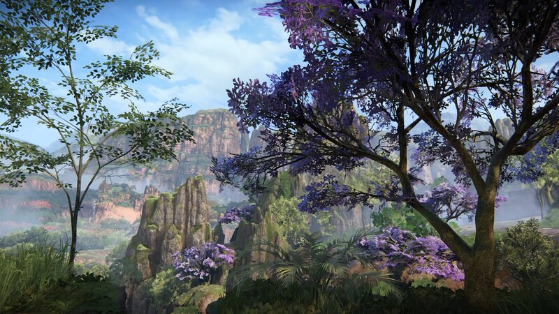 Purple-flowered Trees — Purple, Serene, Afternoon, 3d Render