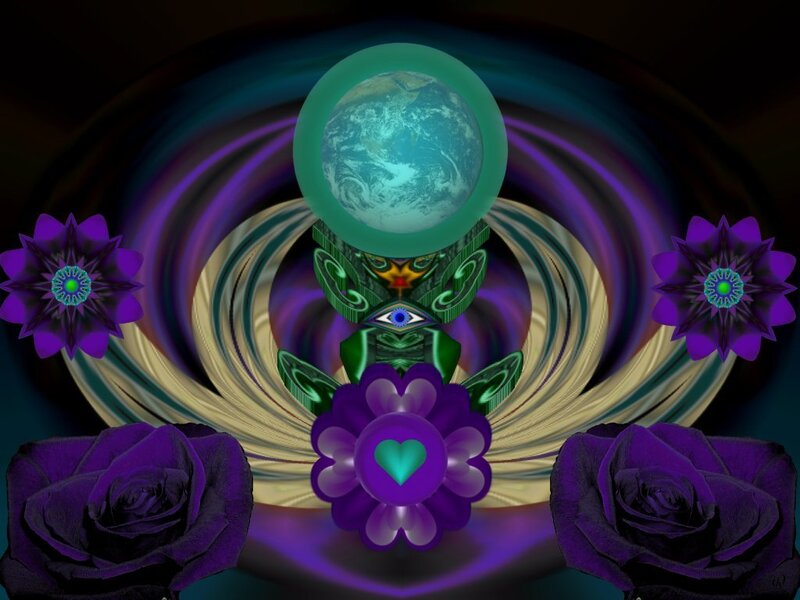 Purple Flowers and Earth