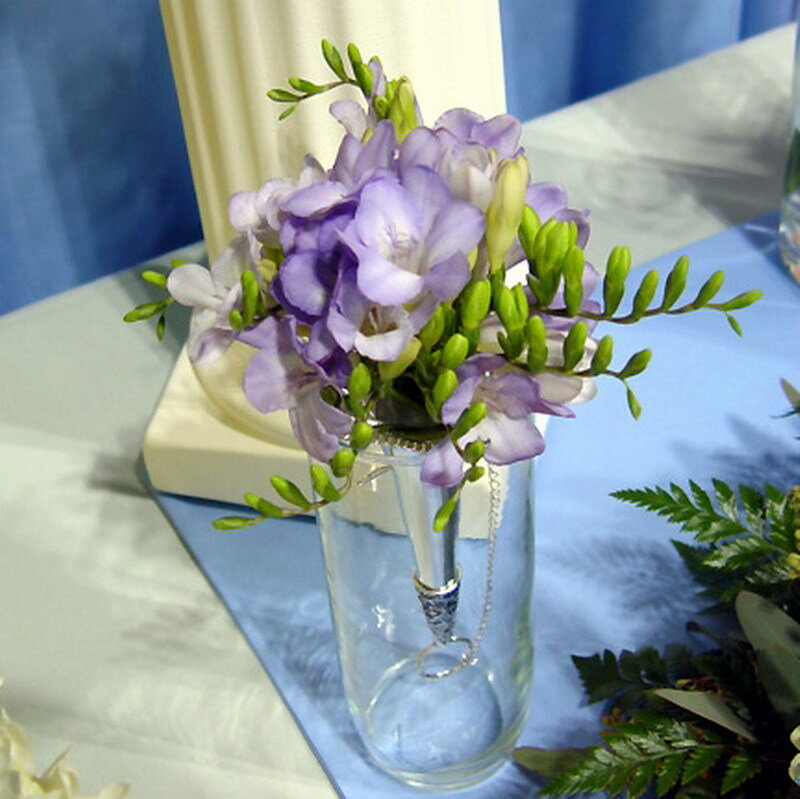 purple flowers in a vase