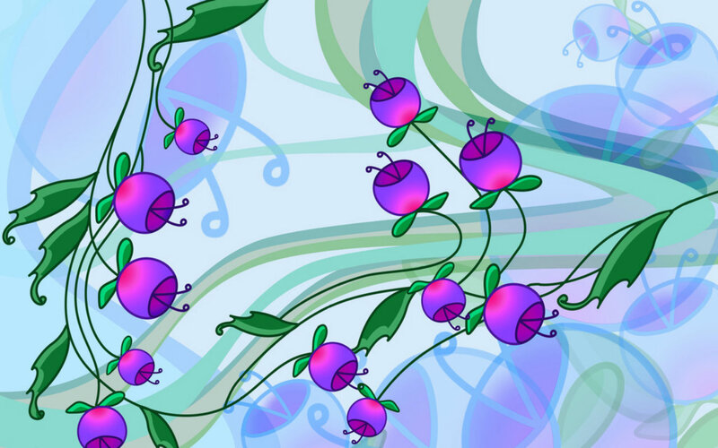 Purple Flowers on Vines