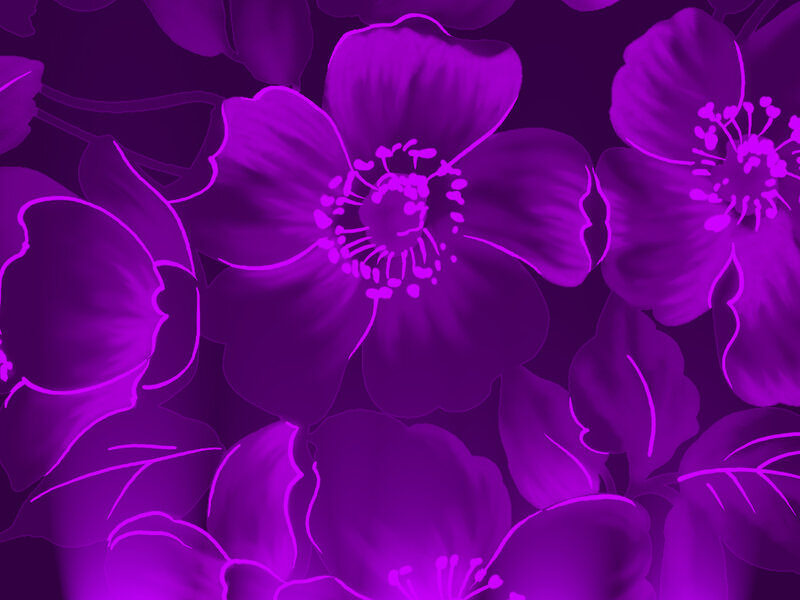 Purple Flowers Pattern