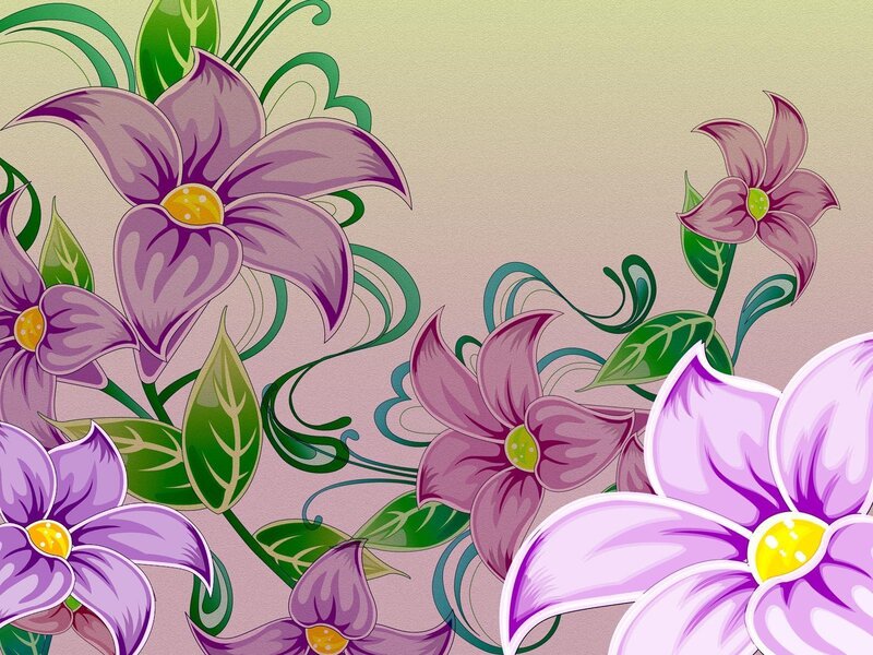 purple flowers with green leaves