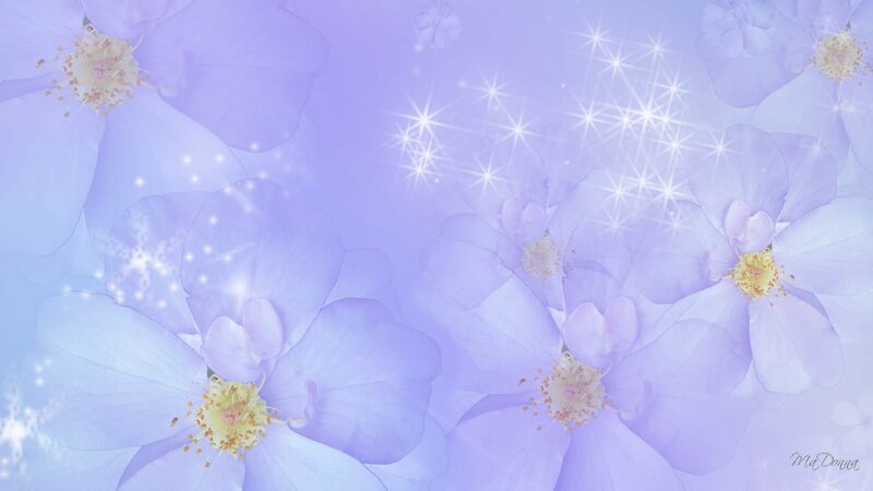 Purple Flowers with Sparkles