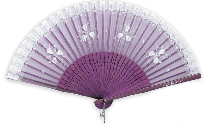 Purple Folding Fan