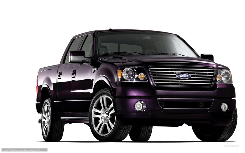 purple Ford F-150 pickup truck