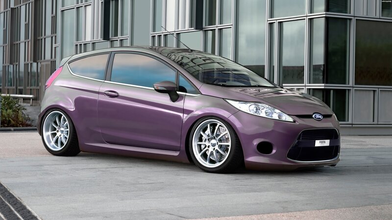 purple ford fiesta hatchback