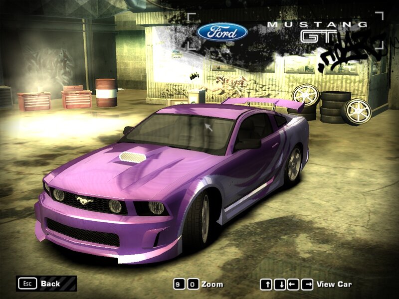 Purple Ford Mustang