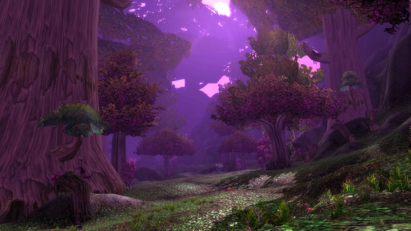 Purple Forest Landscape — Mystical