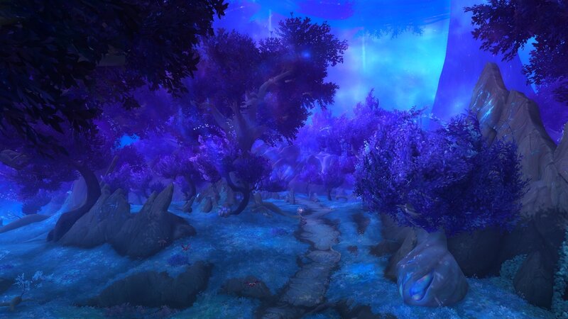 Purple Forest Path — Blue