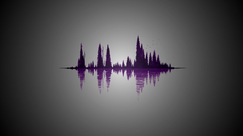 Purple Forest Silhouette
