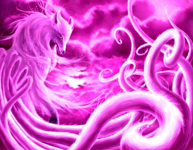 Purple Fox with Tentacles