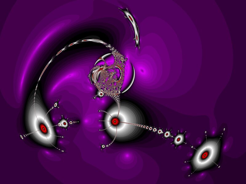 purple fractal abstract art