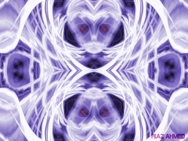 purple fractal abstract art