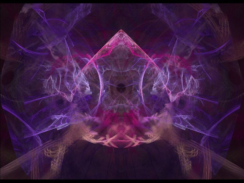 purple fractal abstract art