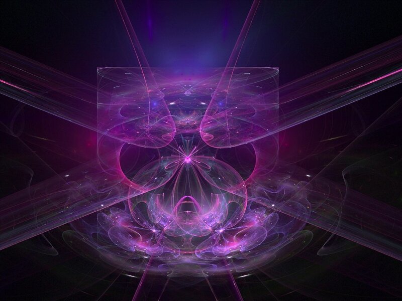 purple fractal abstract art