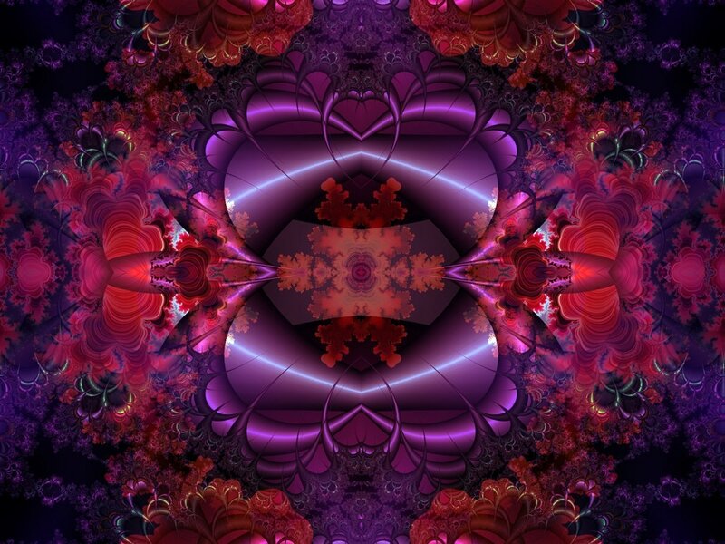 purple fractal abstract art