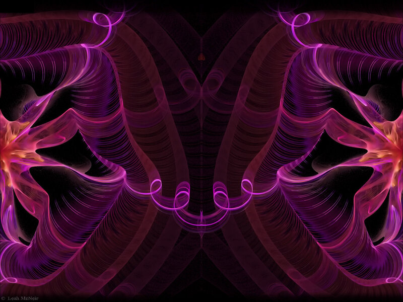Purple fractal abstract art