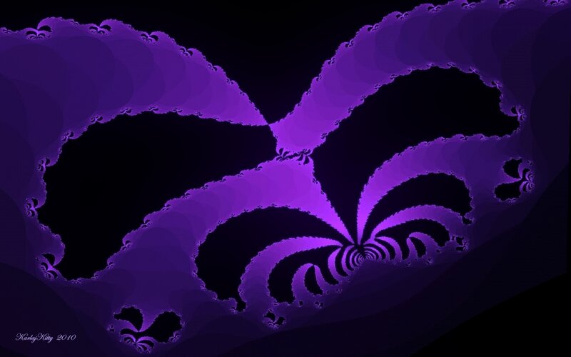 purple fractal abstract art