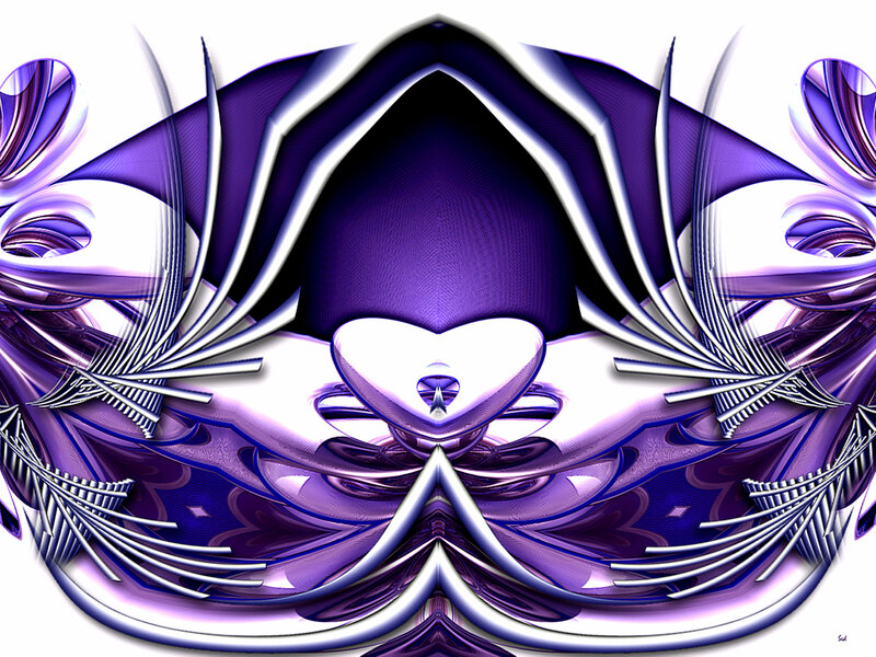 Purple fractal abstract art