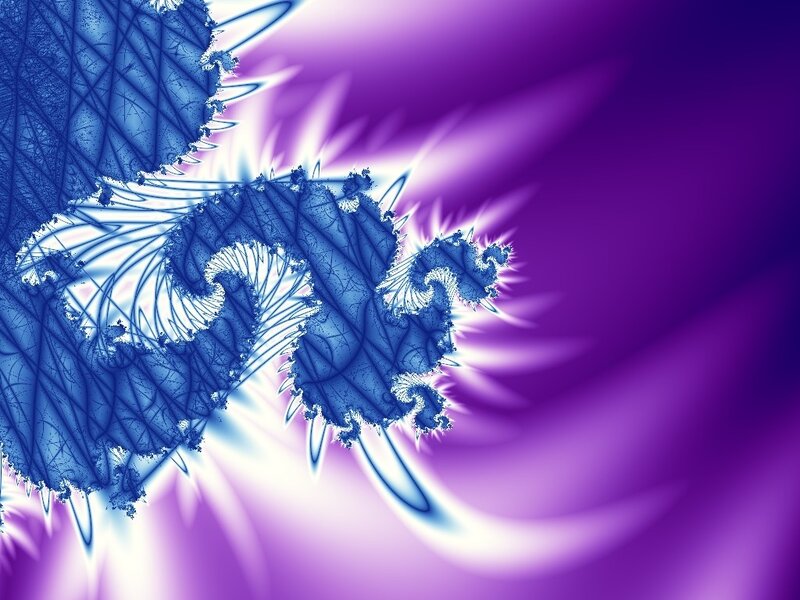 Purple fractal abstract art