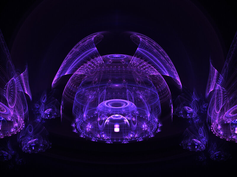 purple fractal abstract art