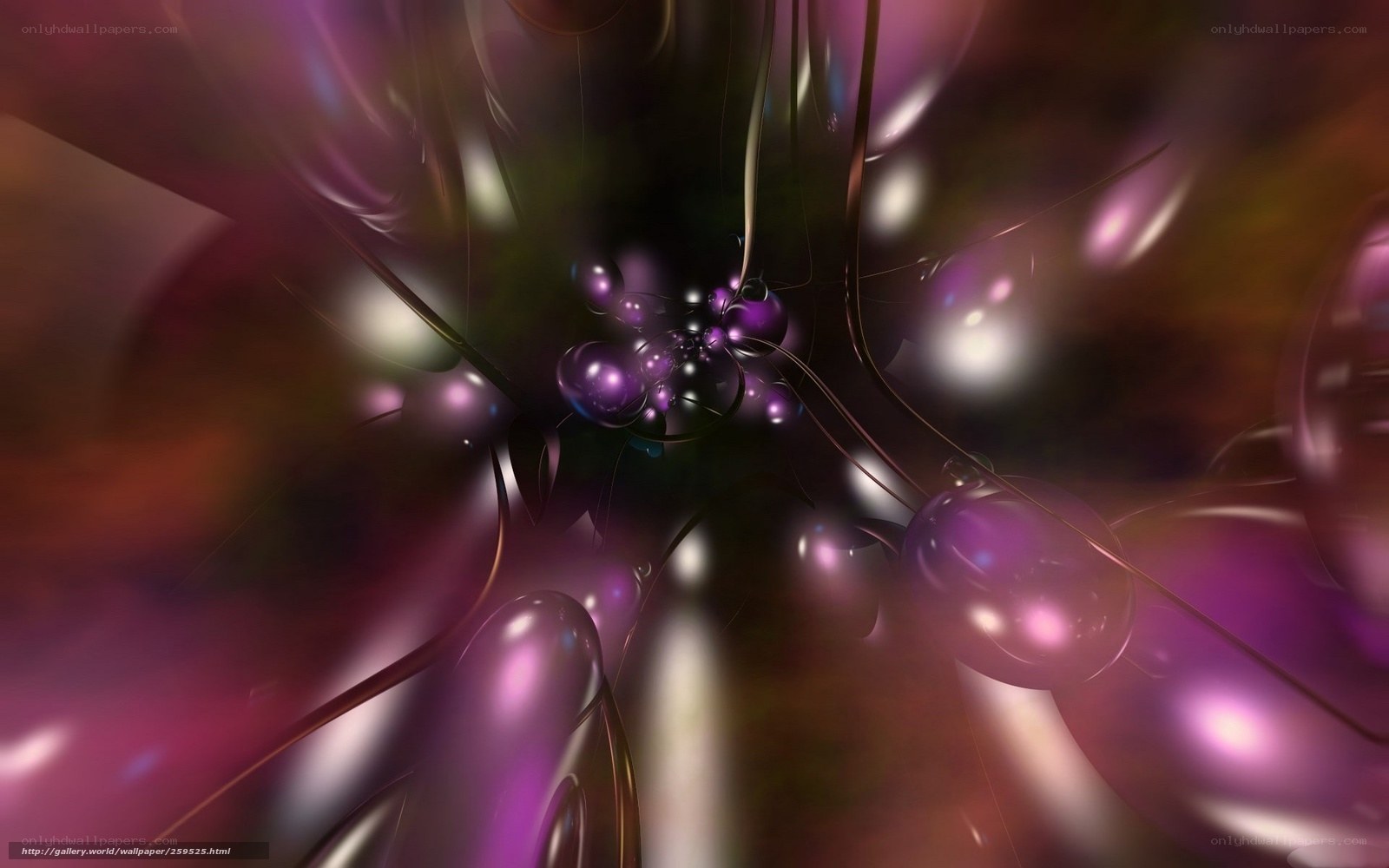 purple fractal abstract art
