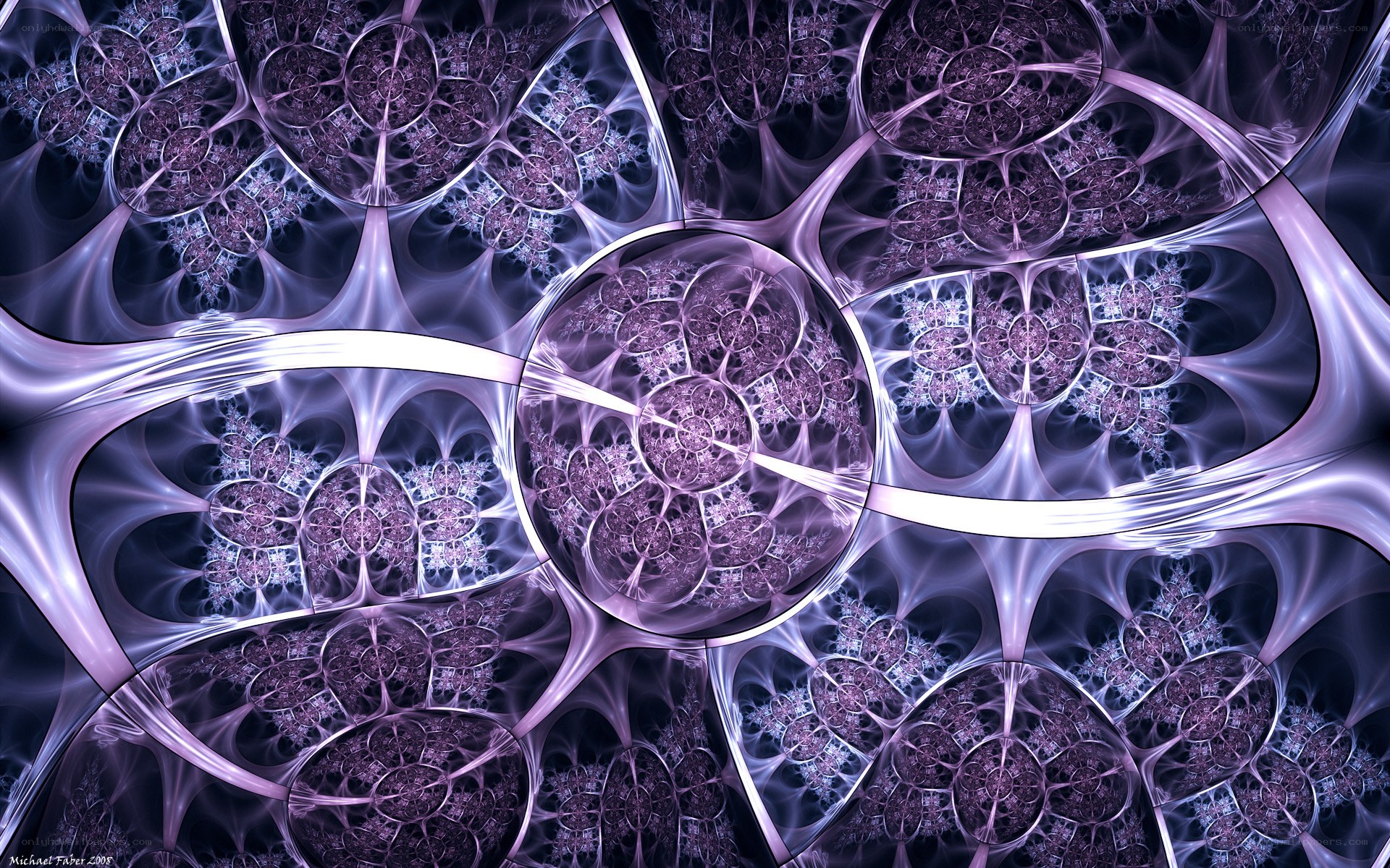 Purple fractal abstract pattern