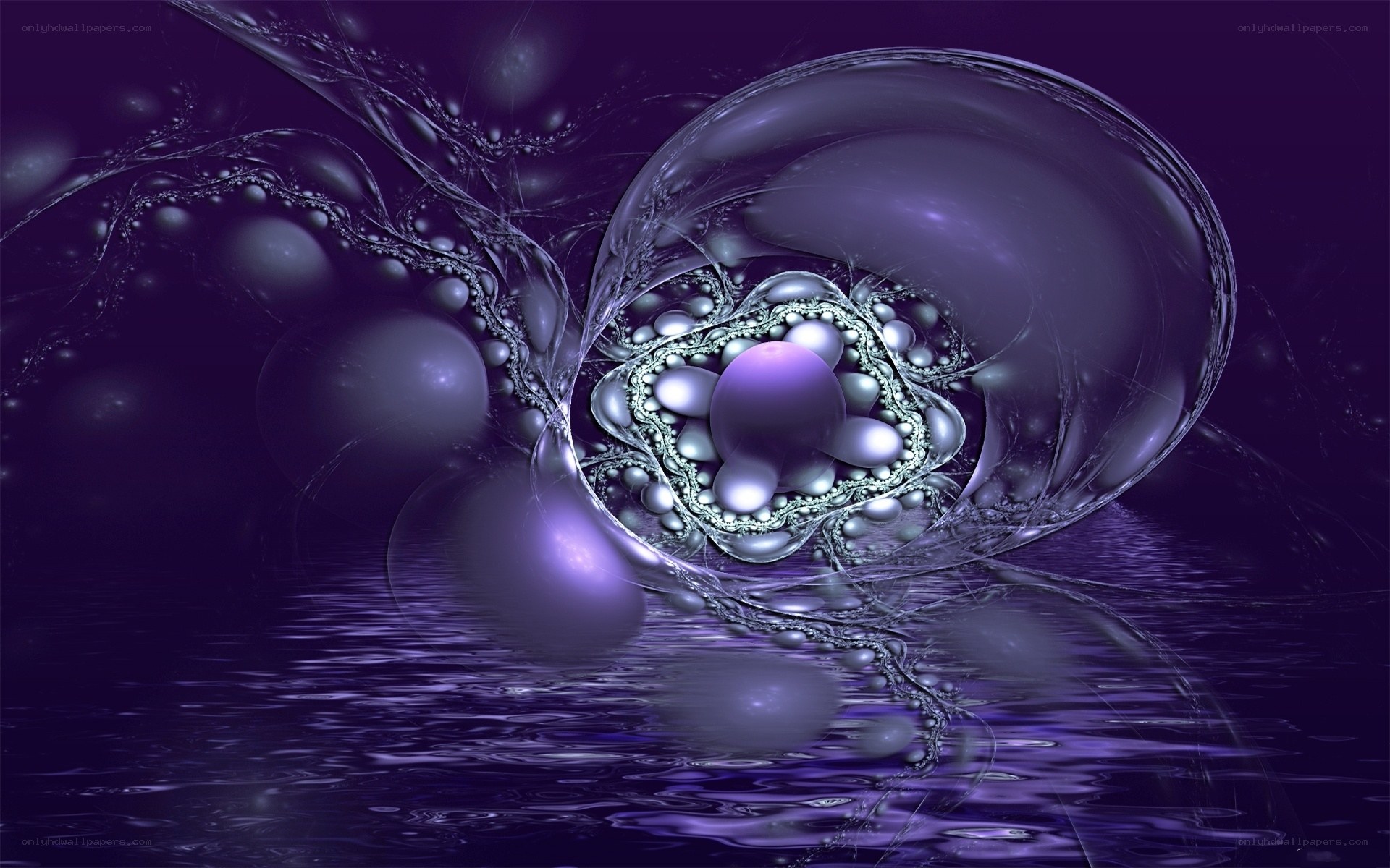 Purple fractal bubble formation