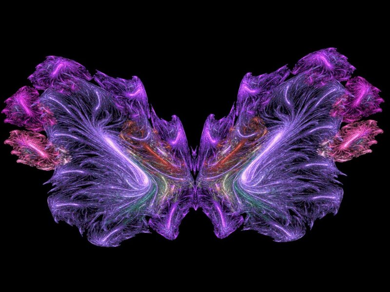 purple fractal butterfly
