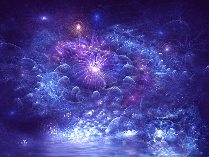 purple fractal cosmic explosion