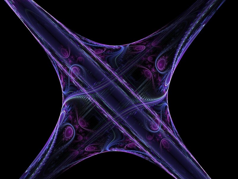 purple fractal cross design