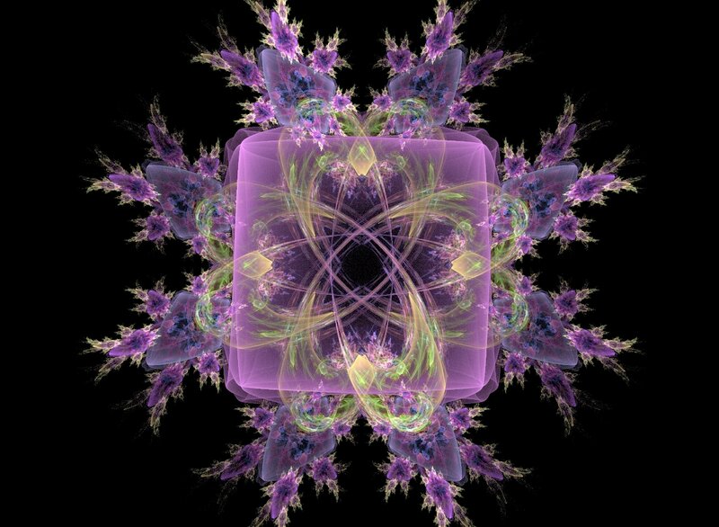 Purple Fractal Cube