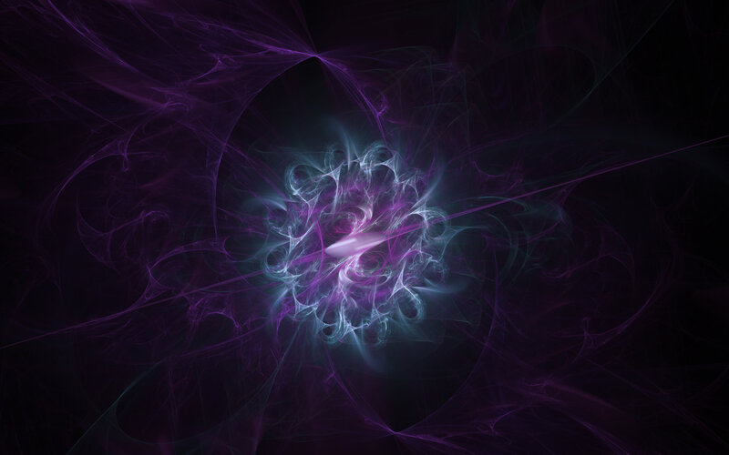 Purple fractal energy burst