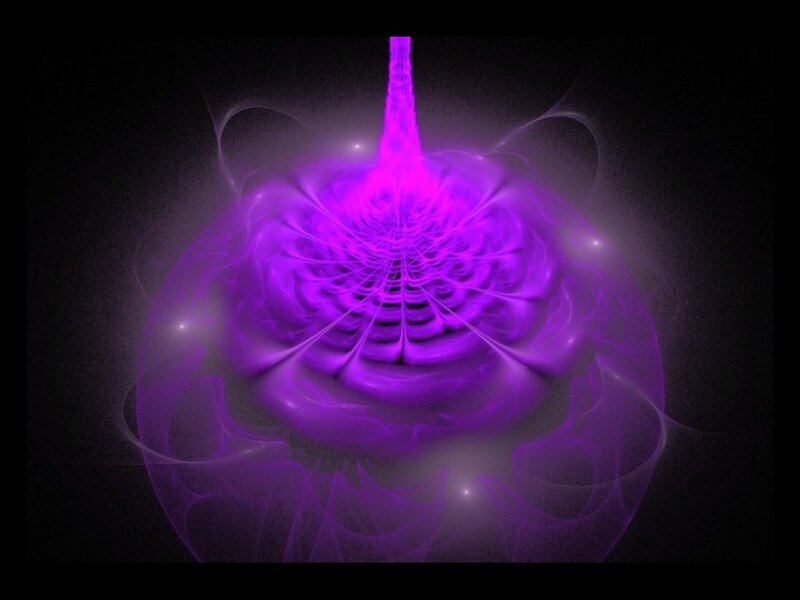 Purple Fractal Energy Sphere