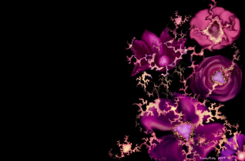 purple fractal floral design