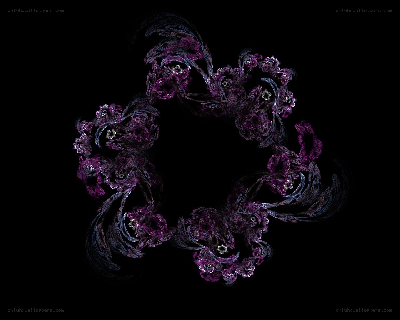 purple fractal floral pattern