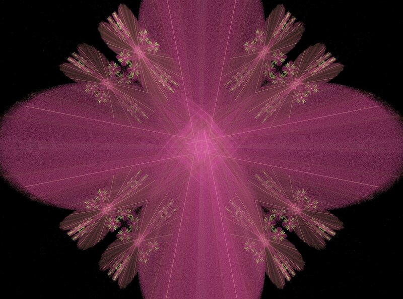 Purple Fractal Flower — Calm