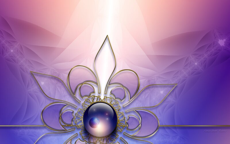 purple fractal flower design